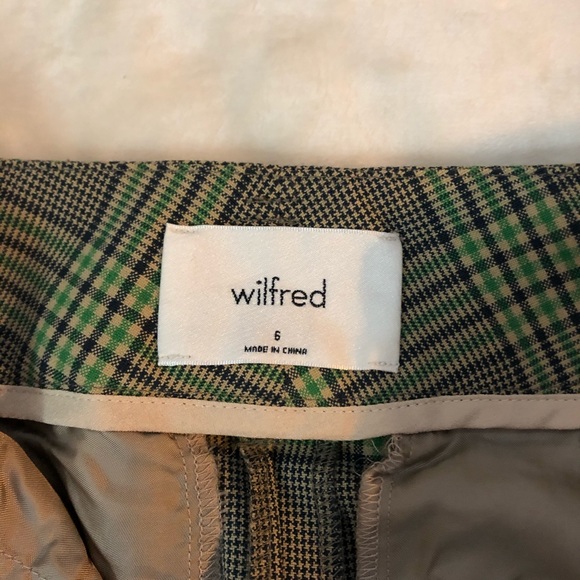 🎉💚NWT Wilfred Front Tie Check Pants💚🎉 - Picture 4 of 6